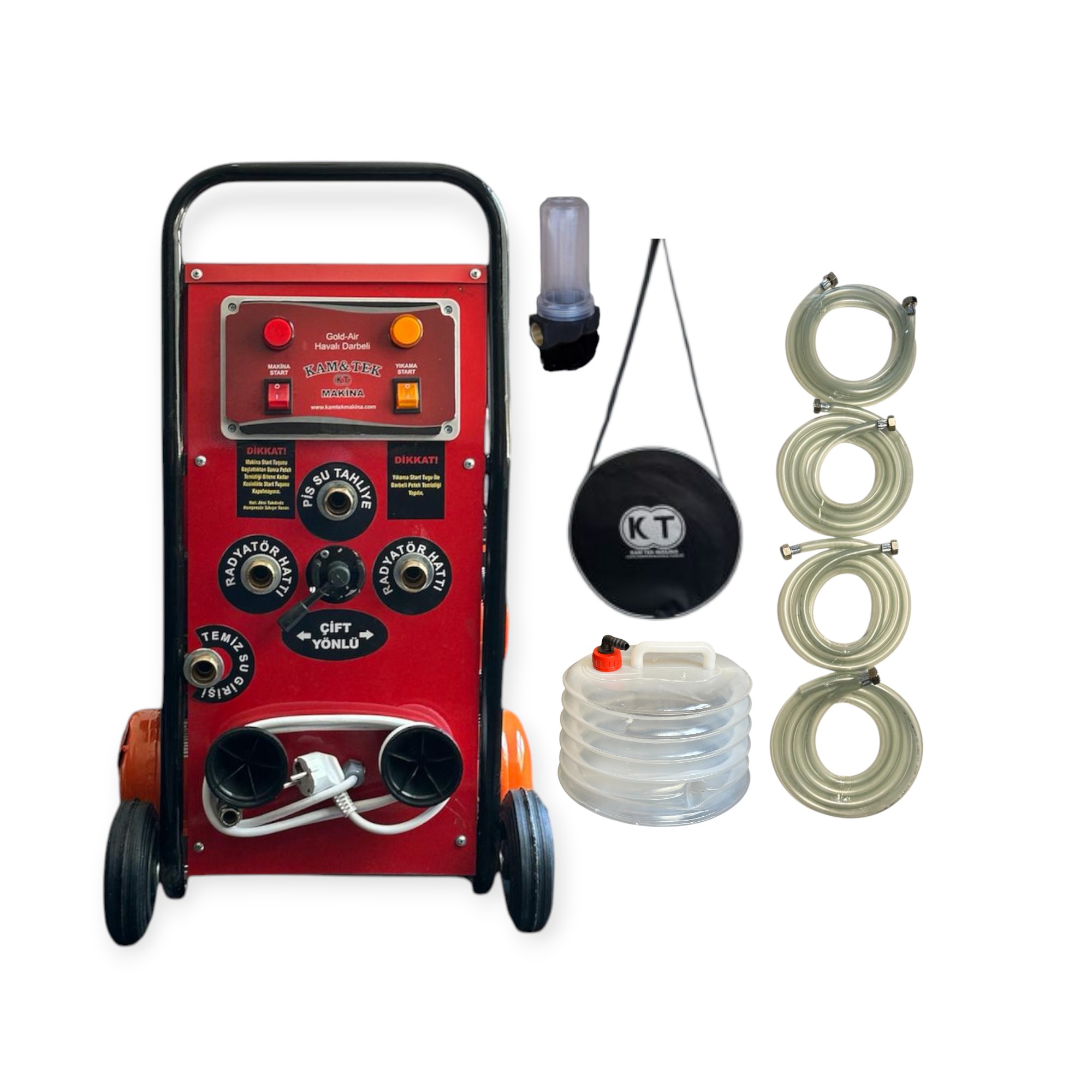 Gold-air Çift Yönlü Havalı Darbeli Komperesörlü Petek Temizleme Makinası ( FULL SET )