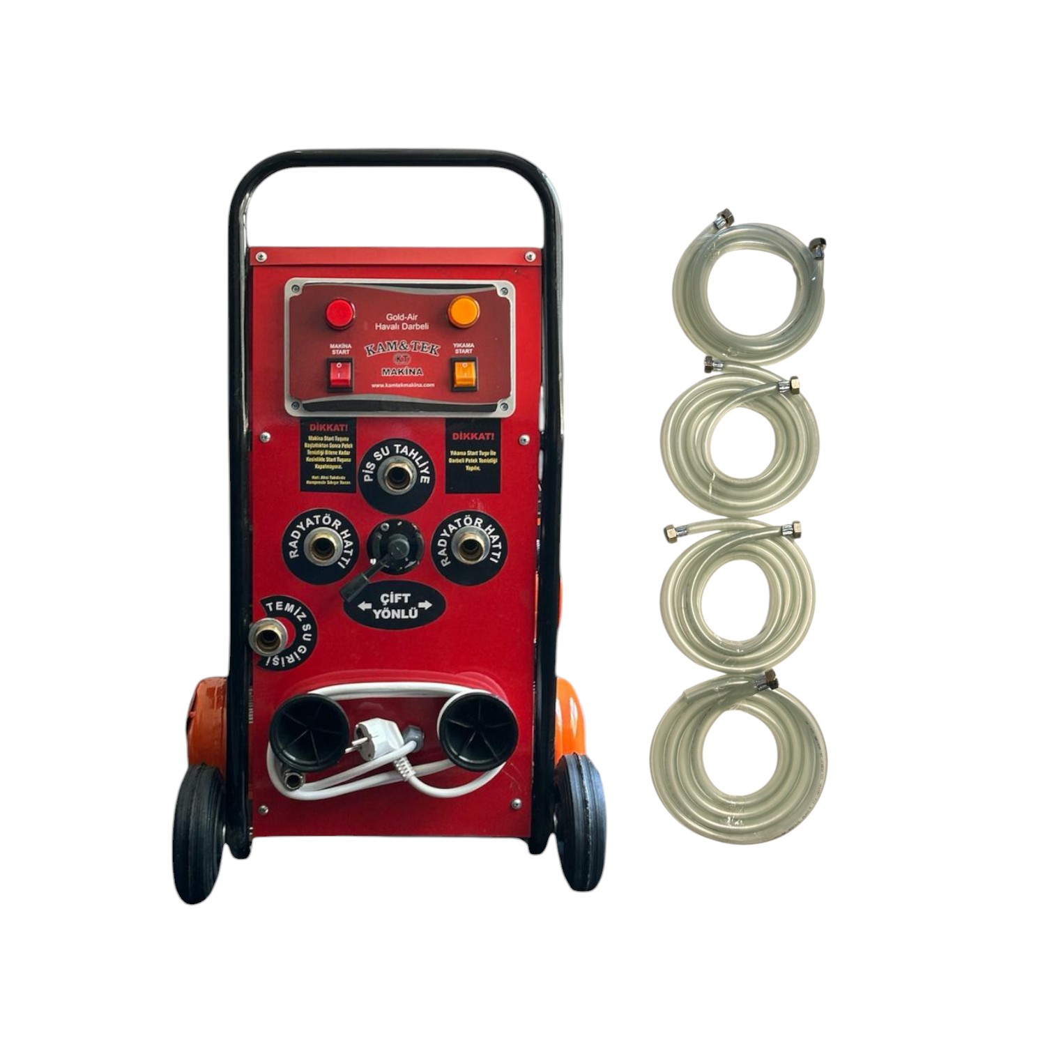 Gold-Air Havalı Darbeli Komperesörlü Petek Temizleme Makinası GOLD-AİR Çift Yönlü (TAM SET)